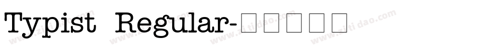 Typist Regular字体转换